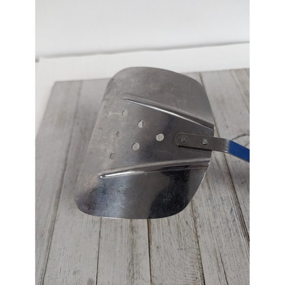 Vintage #1 Stainless Steel Wide Slotted Curved Flipper Lifter Spatula Philgas Ad - Picture 8 of 8